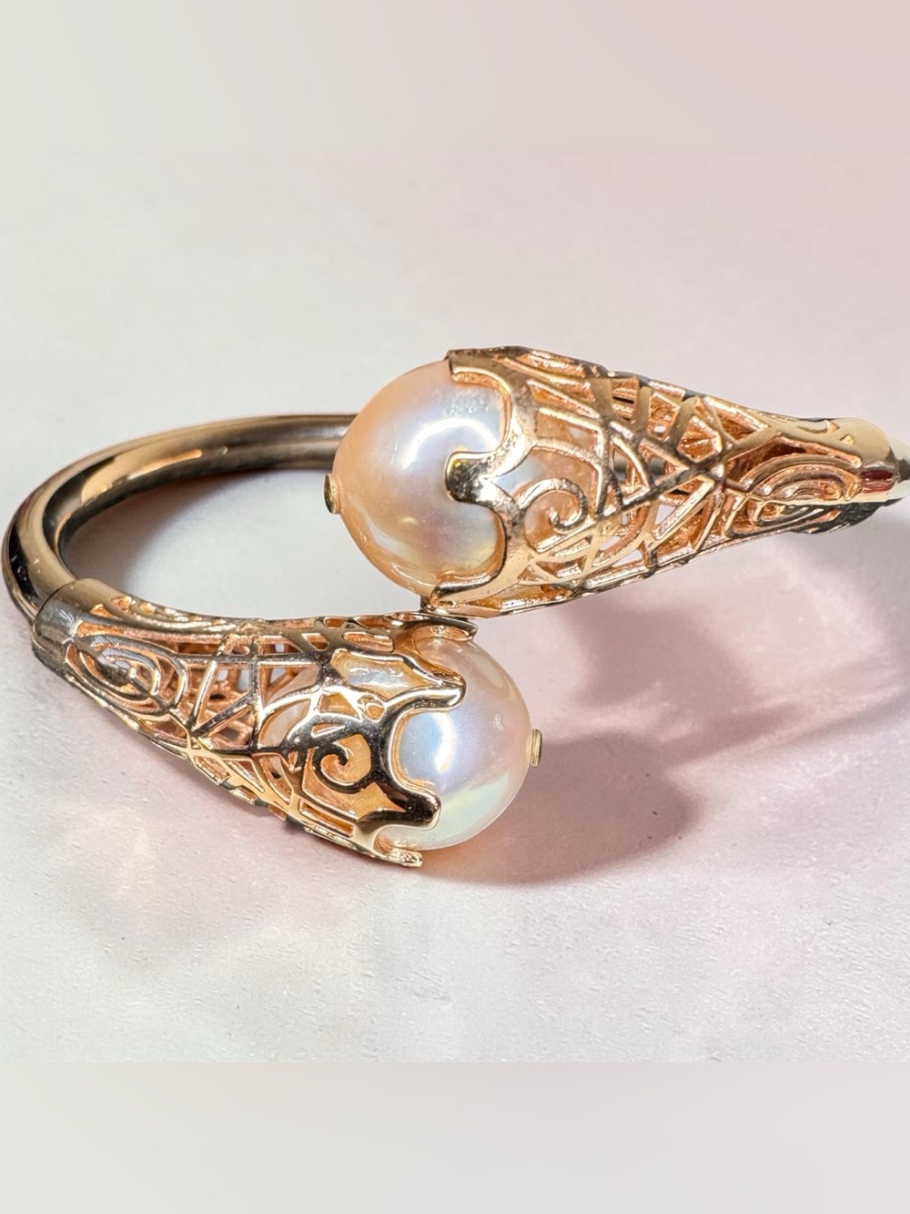 NWT Honora Bronzo Italia Cultured Pearl Cuff Bracelet